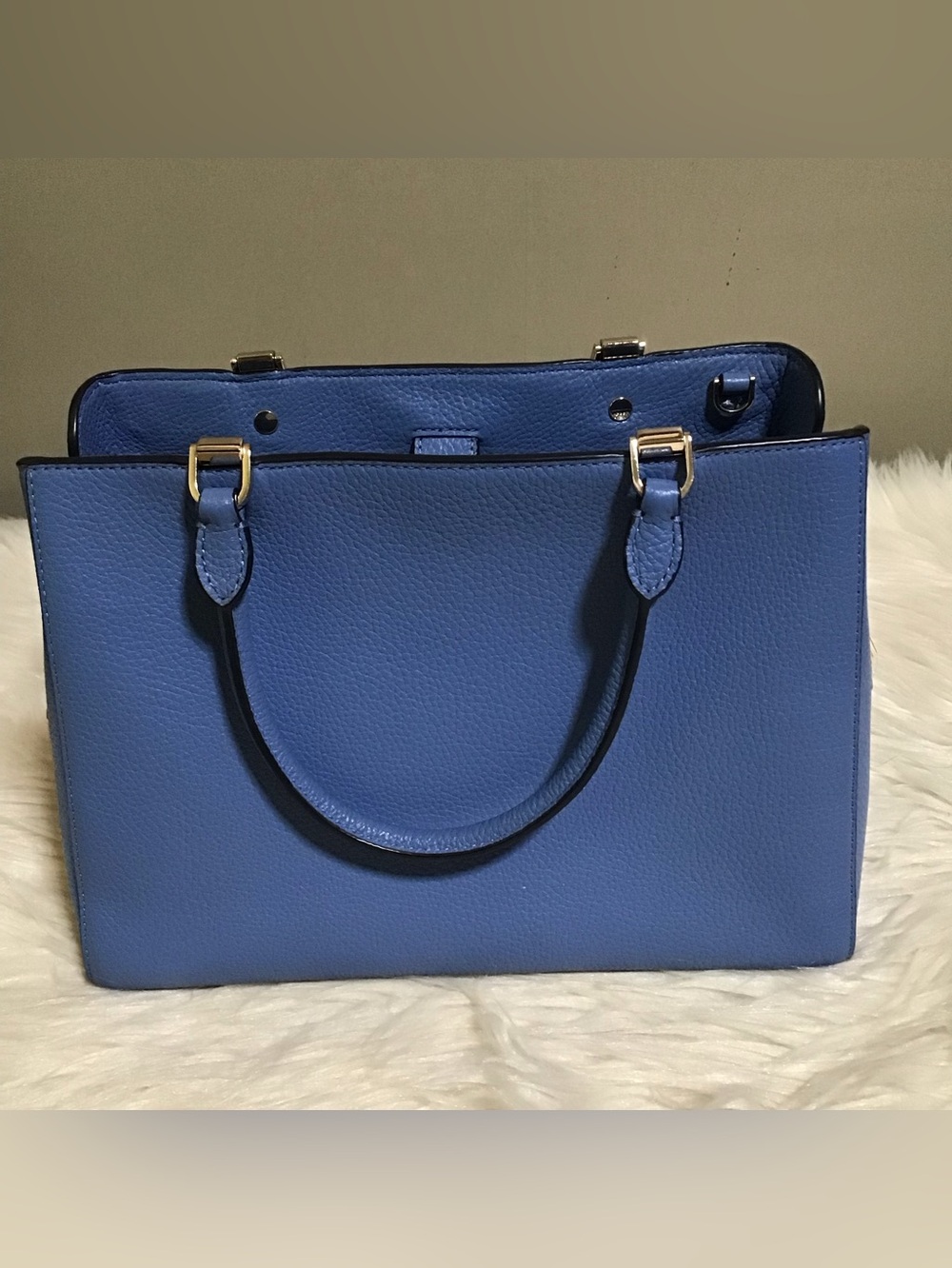 Kate spade triple compartment Leila pebble leather in fresh blue - Picture 2 of 16